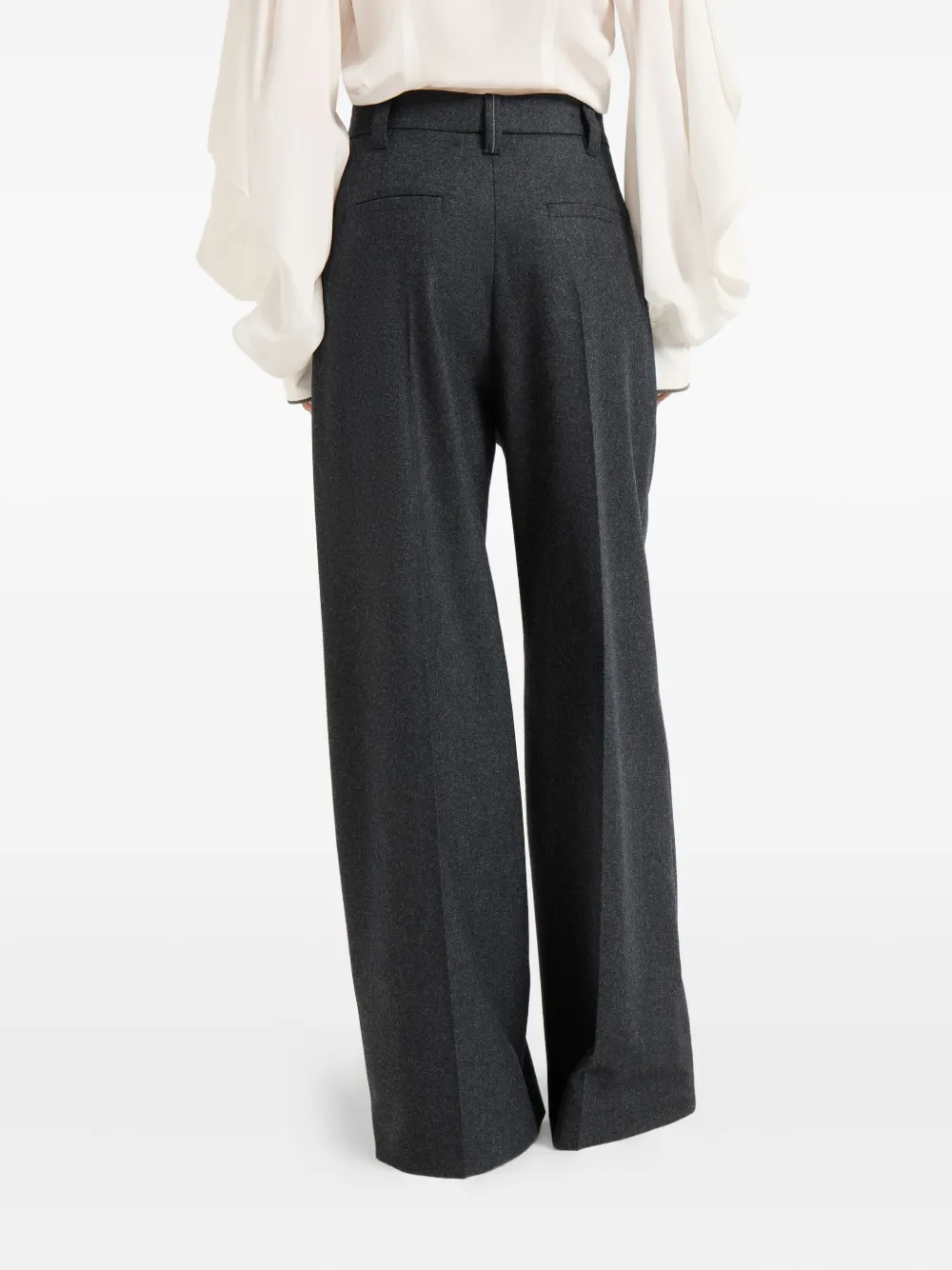 Brunello Cucinelli Broek met monili-detail Grijs