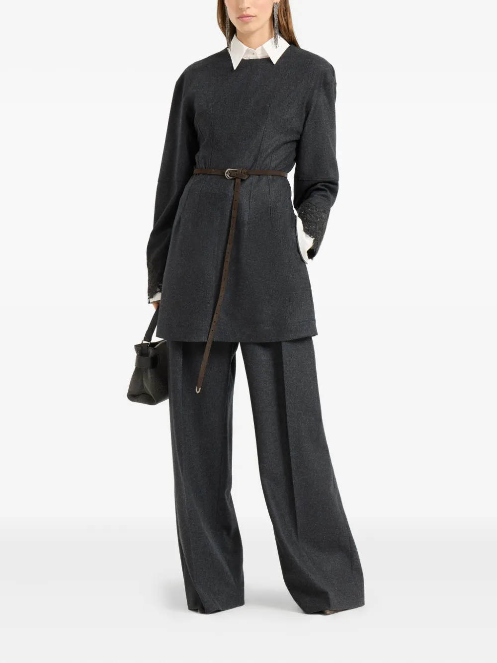 Brunello Cucinelli Broek met monili-detail - Grijs