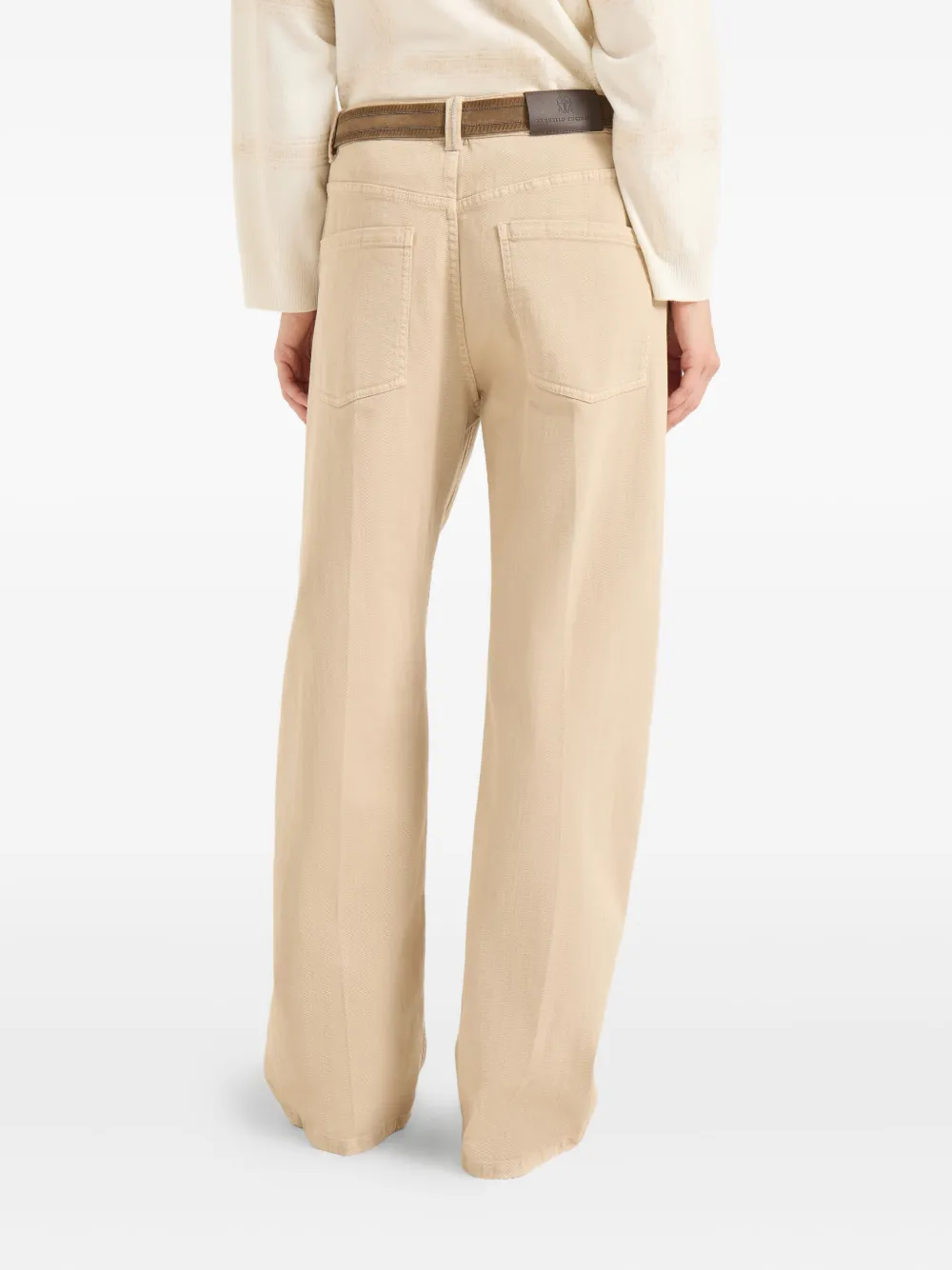 Brunello Cucinelli Jeans met vijf zakken Beige