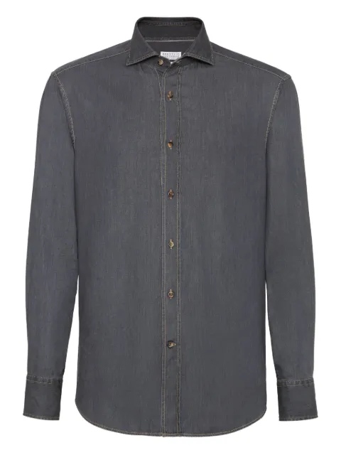 Brunello Cucinelli spread-collar shirt