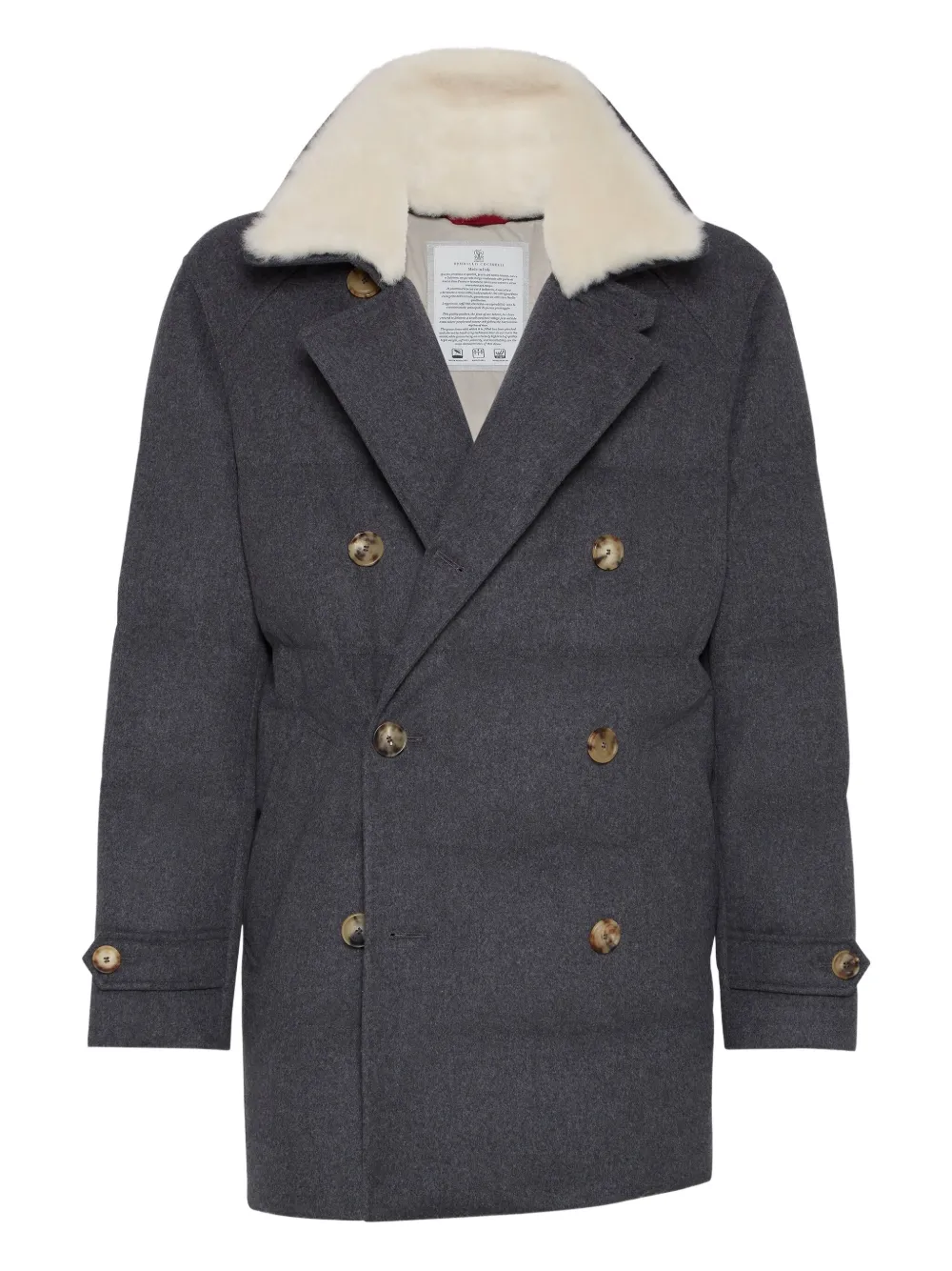 Brunello Cucinelli abrigo con doble botonadura | gris | Image 1