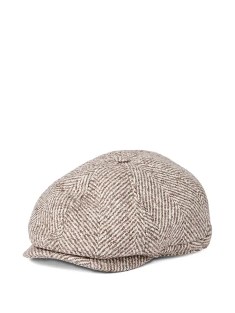 Brunello Cucinelli herringbone-pattern hat