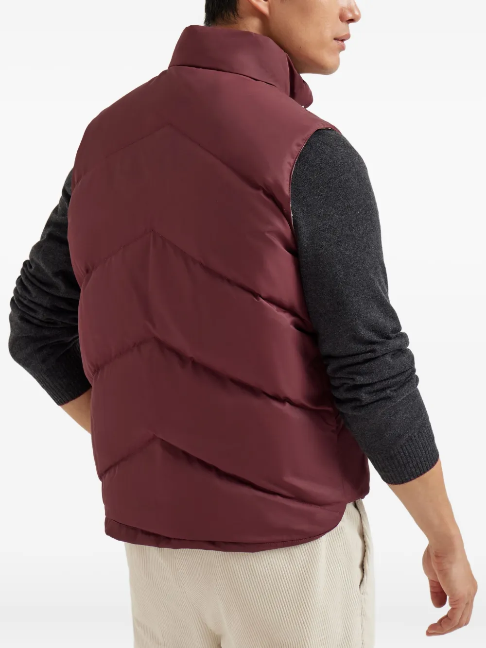Brunello Cucinelli Bodywarmer met knopen Rood