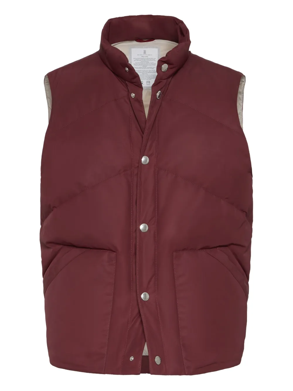Brunello Cucinelli padded buttoned gilet | Red | Image 1