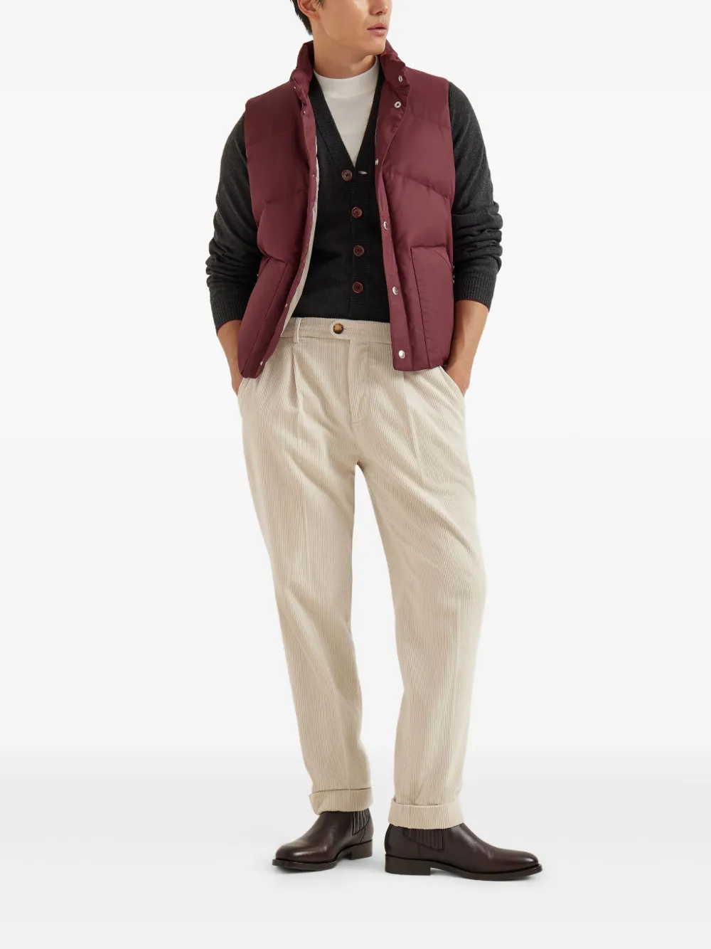 Brunello Cucinelli padded buttoned gilet | Waistcoats & Gilets | Image 2