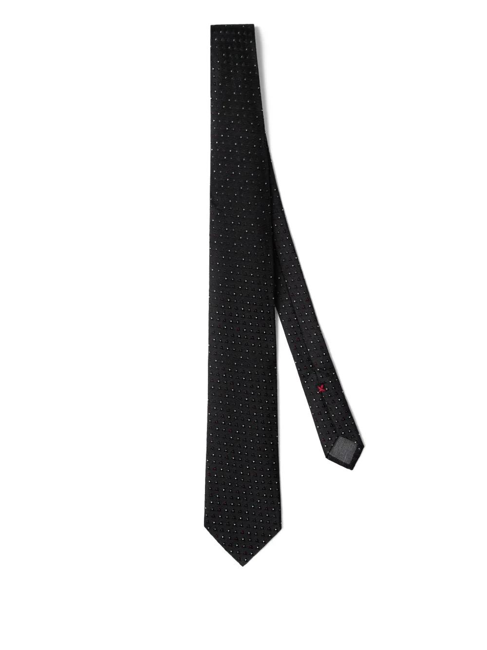 Brunello Cucinelli patterned silk tie | Black | Image 1