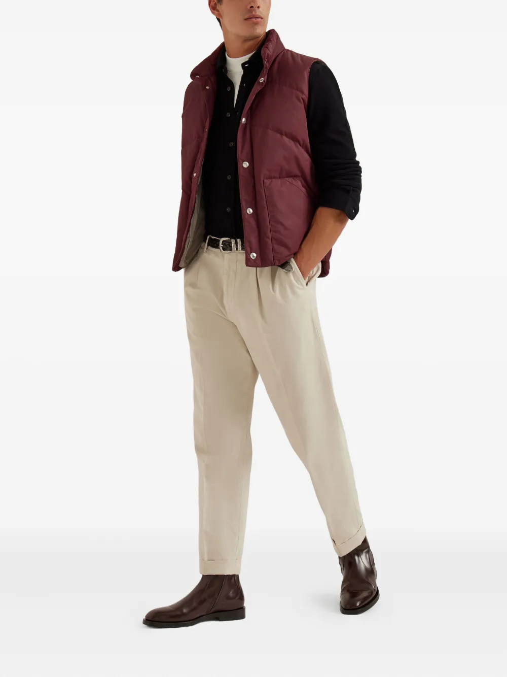 Brunello Cucinelli Gebreid overhemd - Zwart