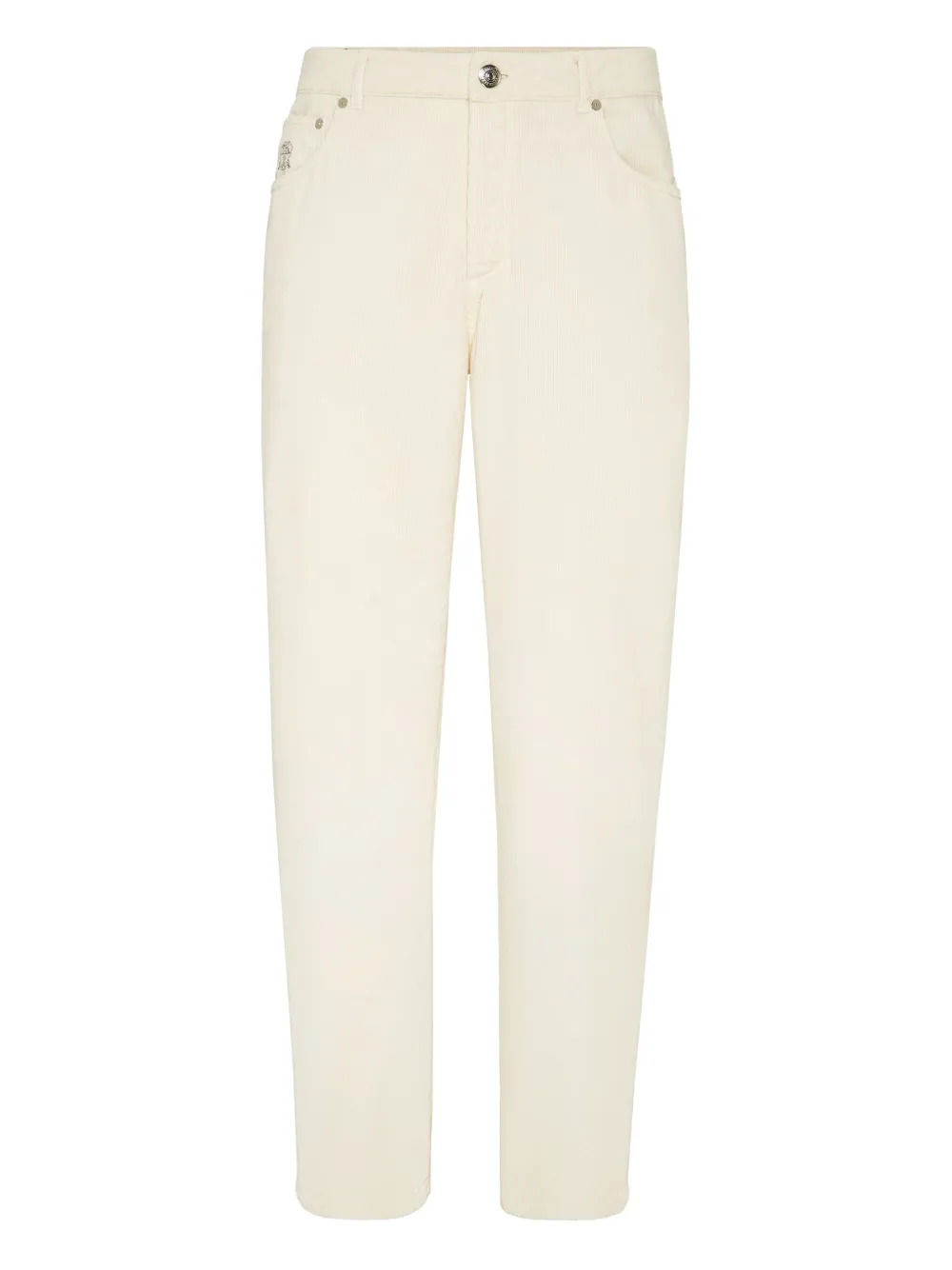 Brunello Cucinelli garment-dyed trousers | Neutrals | Image 1