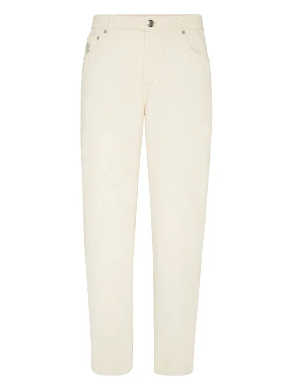 Brunello Cucinelli ガーメントダイ パンツ | ニュートラル | FARFETCH JP