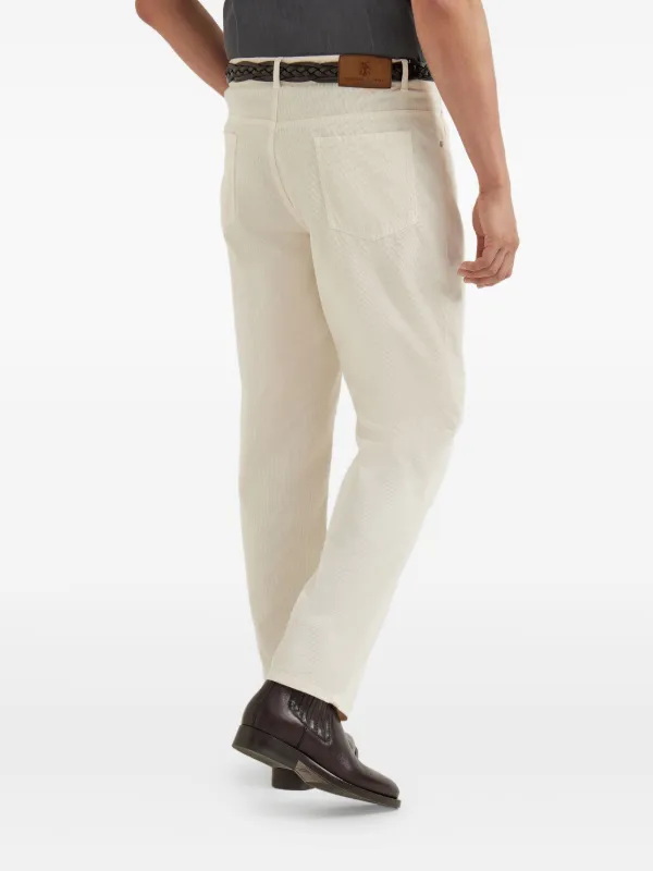 【未使用】BRUNELLO CUCINELLI ガーメントダイ コットン パンツ Brunello Cucinelli ガーメントダイ パンツ | ニュートラル | FARFETCH JP