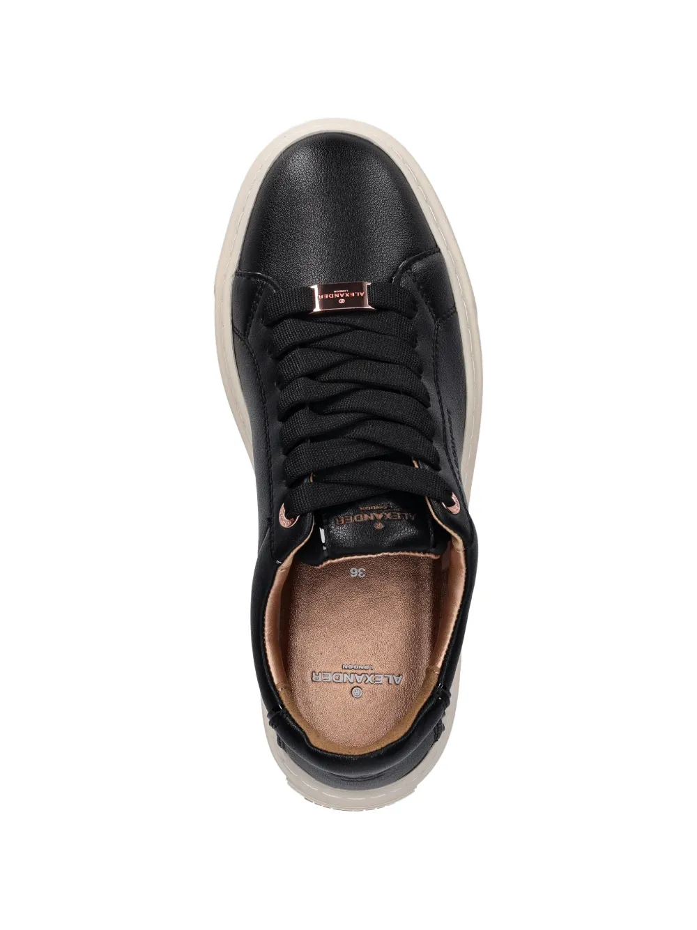 Alexander Smith London logo plaque sneakers Zwart