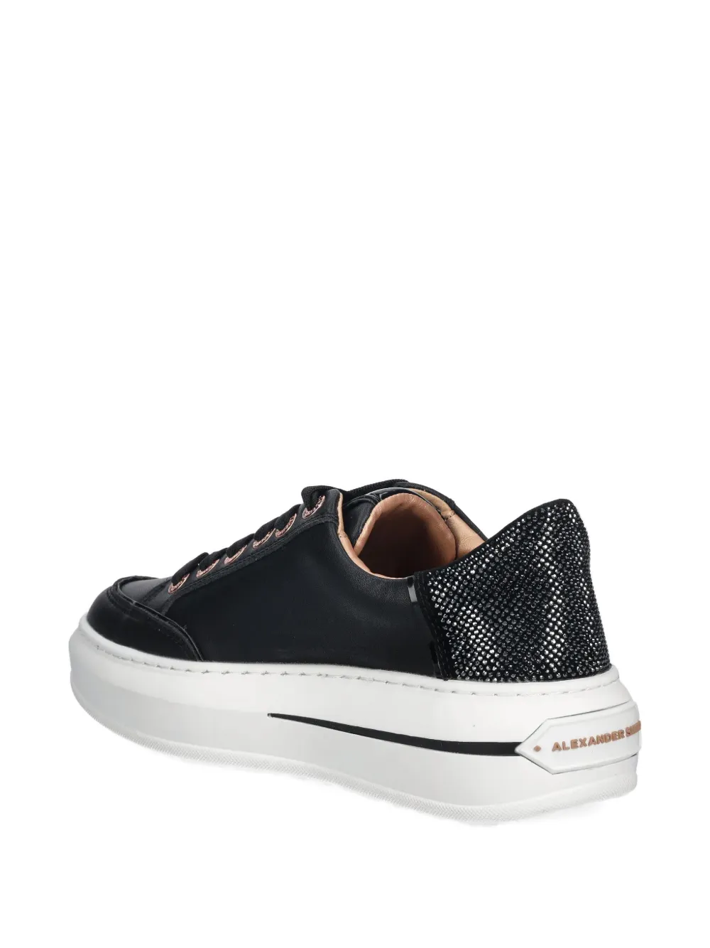 Alexander Smith Lancaster appliqué lace-up sneakers Zwart