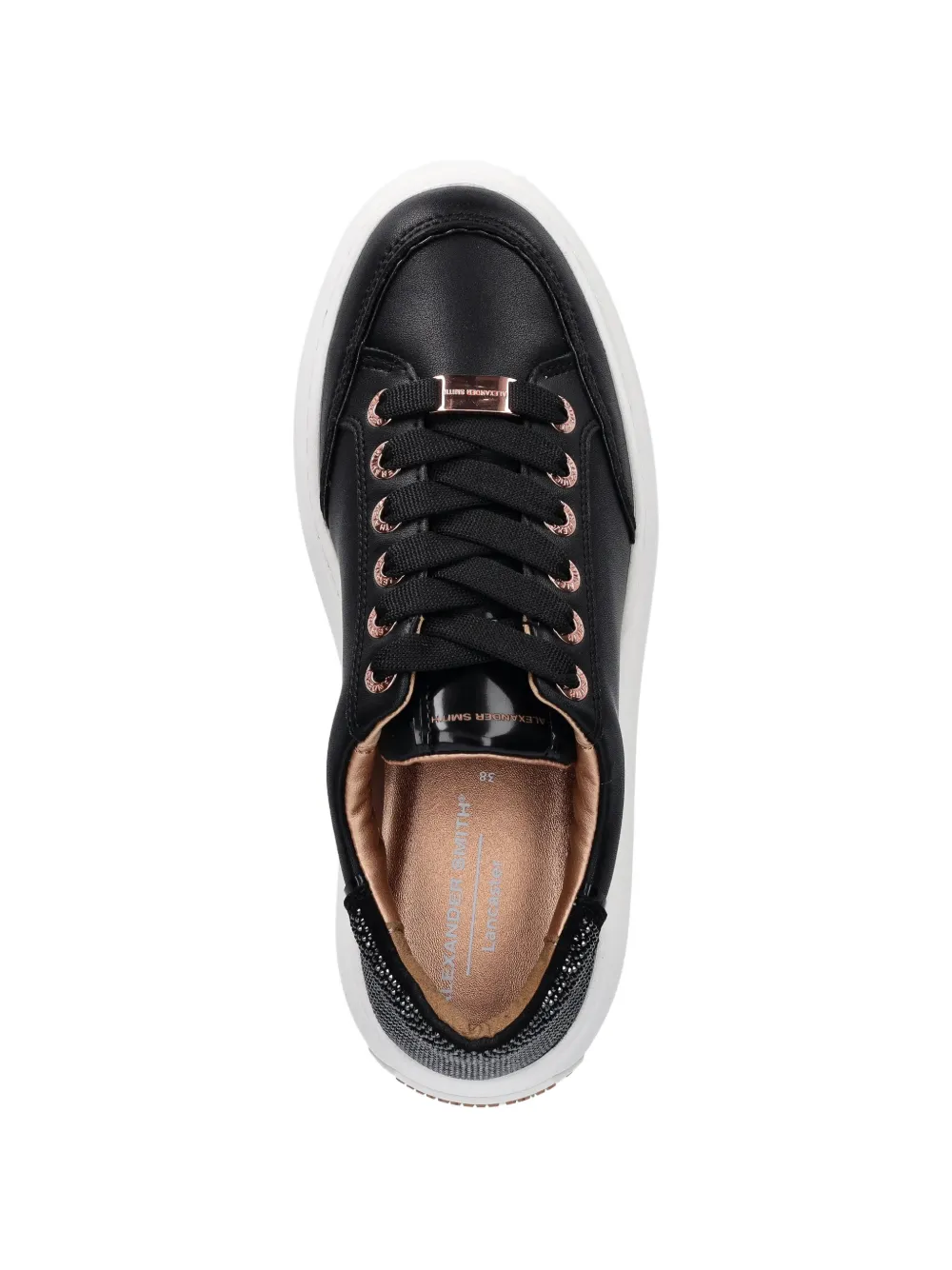 Alexander Smith Lancaster appliqué lace-up sneakers Zwart