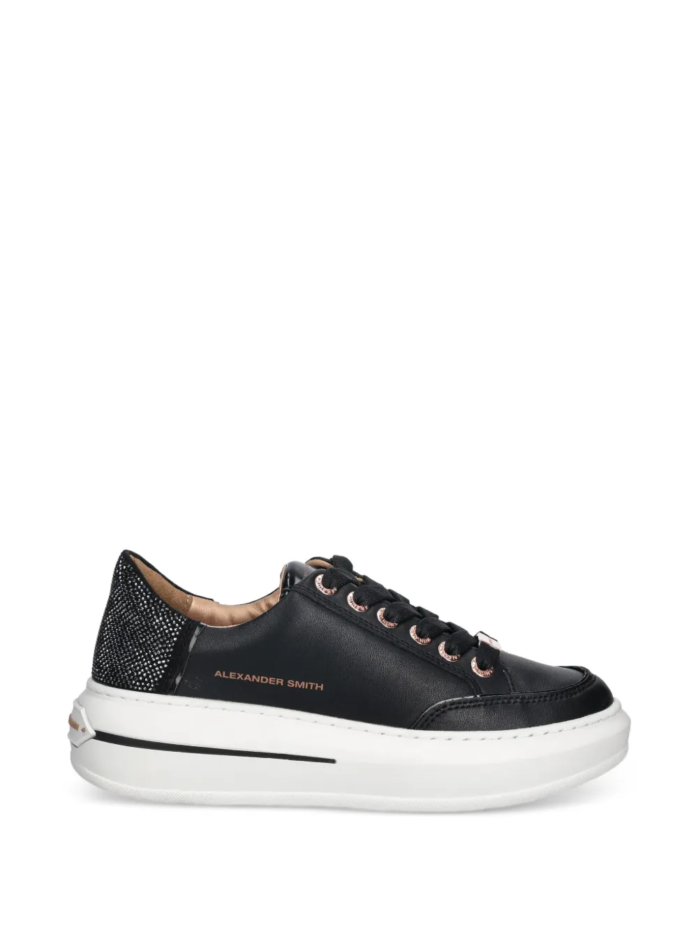 Alexander Smith Lancaster appliqué lace-up sneakers - Nero
