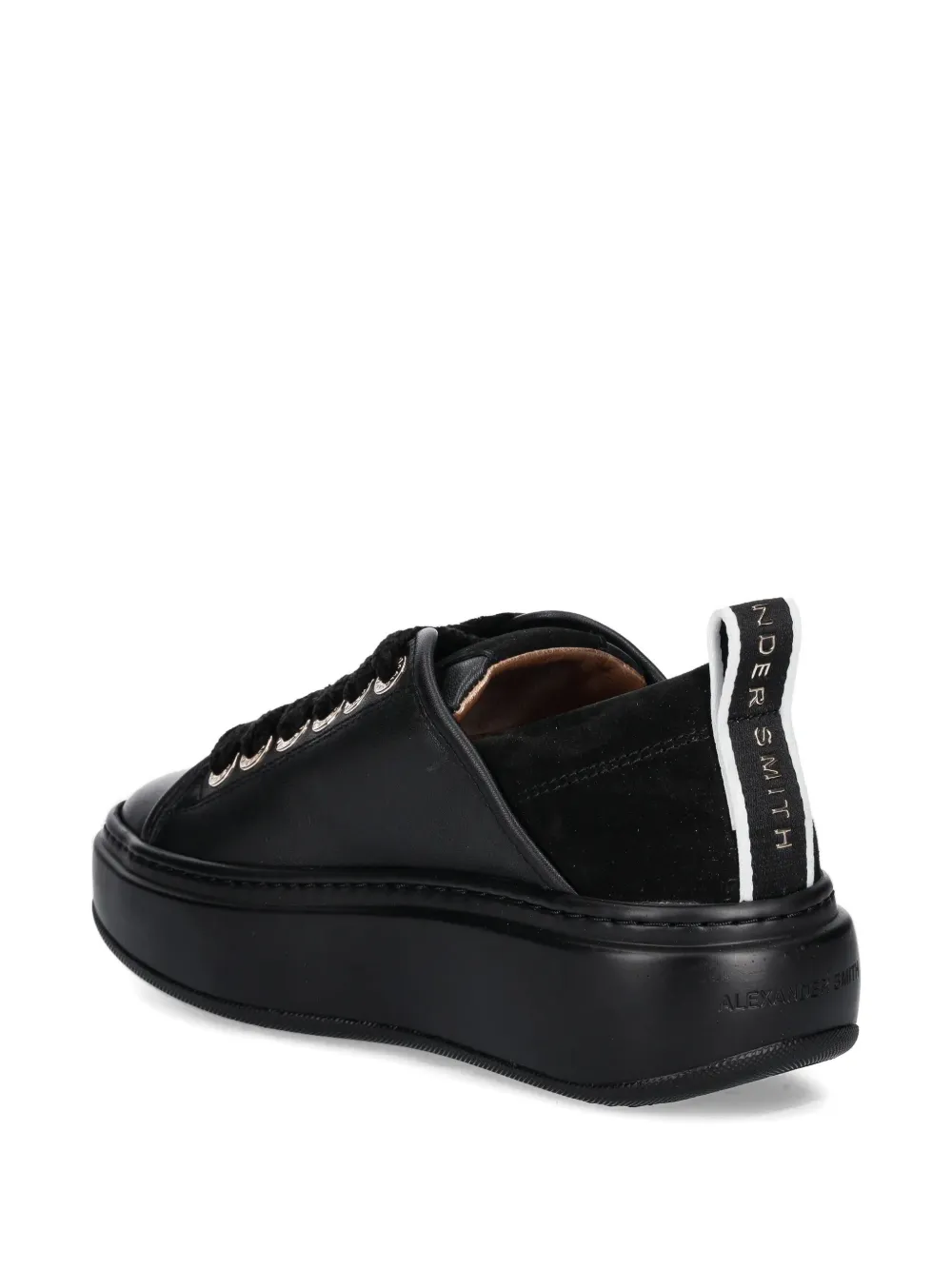 Alexander Smith Wembley textured lace-up sneakers Zwart