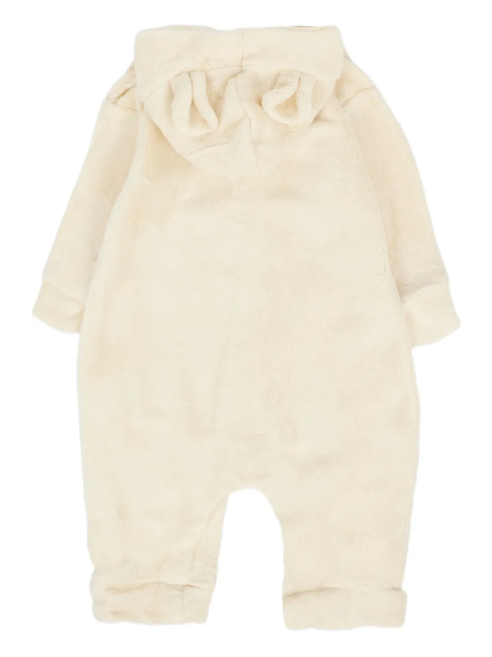 Bamboom Hooded Buttoned Babygrow In White