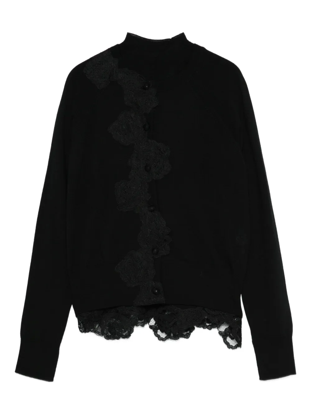 Blugirl cárdigan con botones y ribete de encaje | negro | Image 1