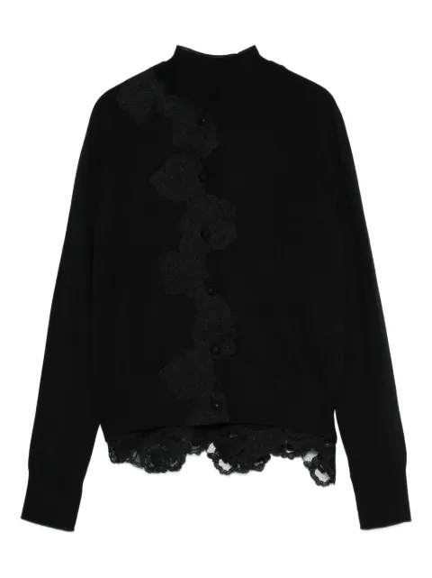 Blugirl lace-trim buttoned cardigan