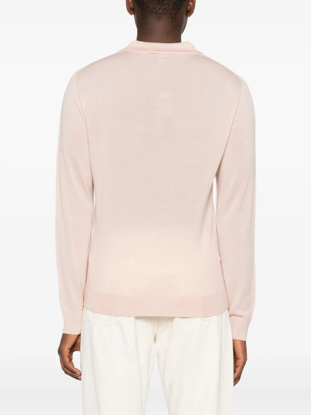 Canali Poloshirt met knopen Roze