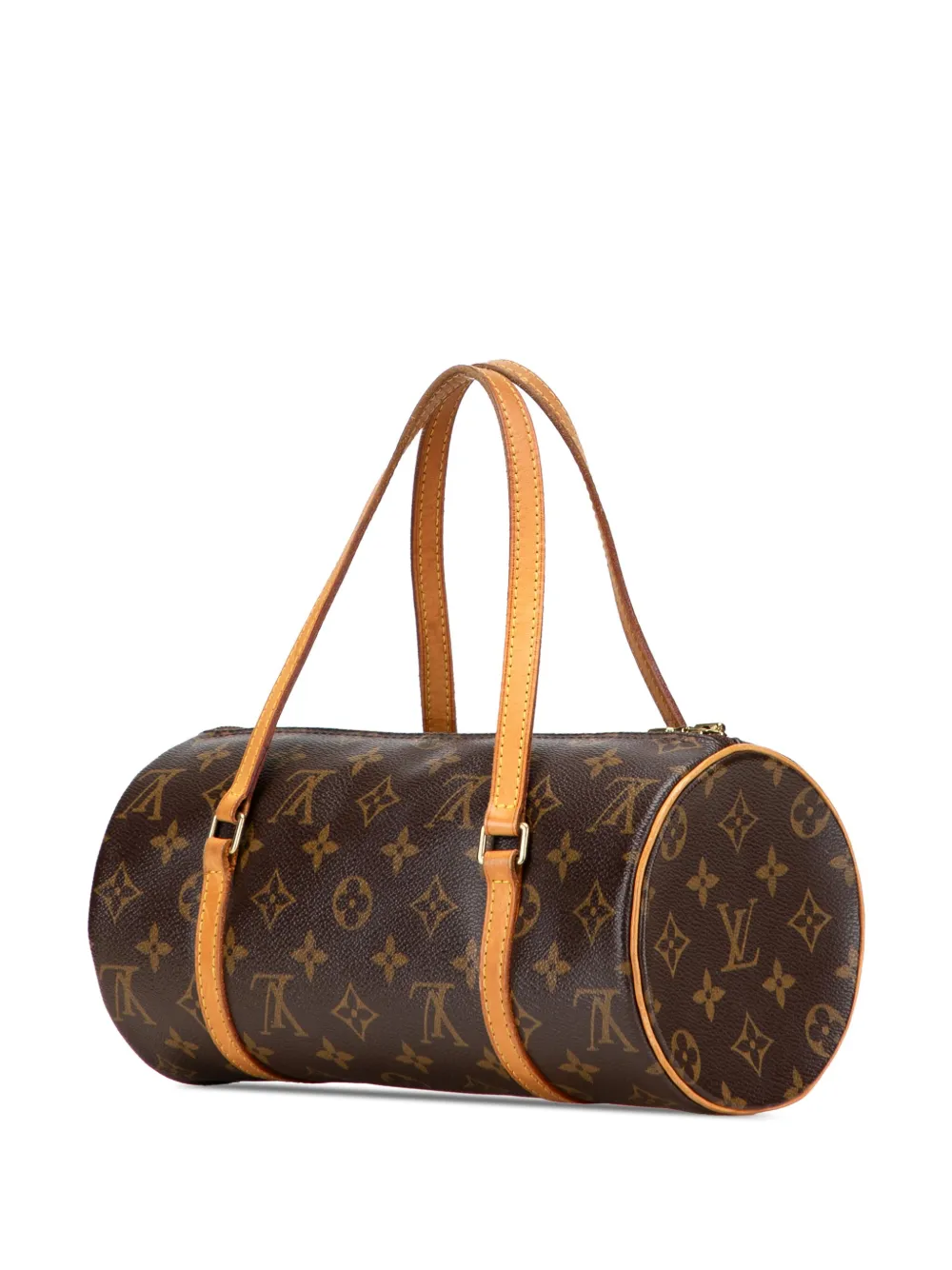 Pre-owned Louis Vuitton 2003 Monogram Papillon 28 Handbag In Brown