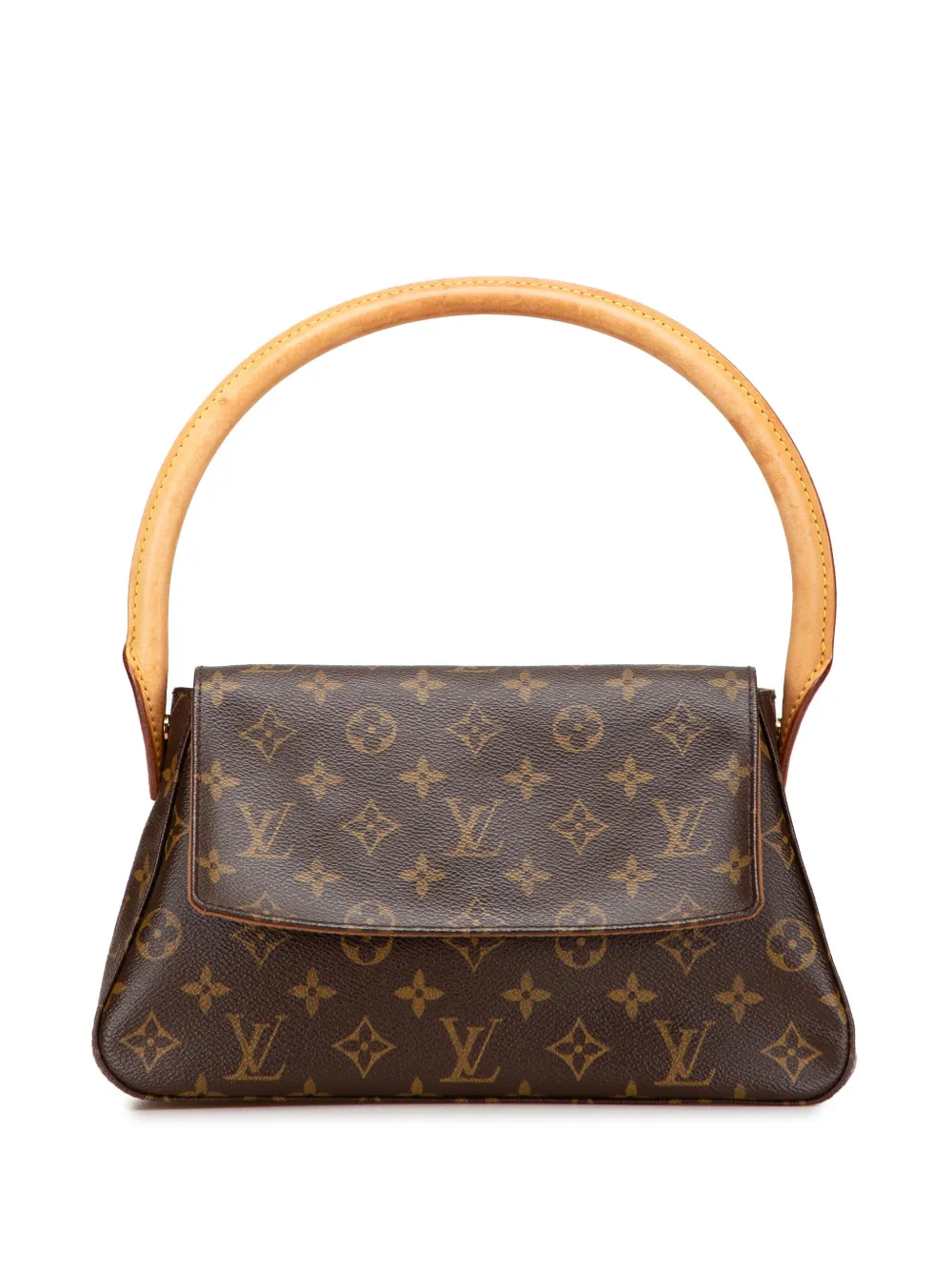 Louis Vuitton Pre-Owned 2002 モノグラム ミニ ルーピング ショルダーバッグ - ブラウン Louis Vuitton Pre-Owned 2002 モノグラム ミニ ルーピング ショルダーバッグ - ブラウン