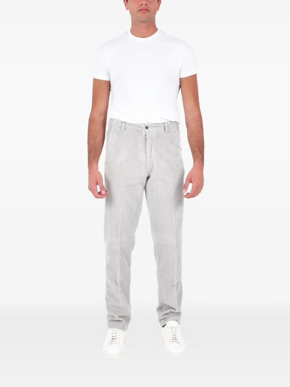 Boglioli corduroy striped trousers - Grijs