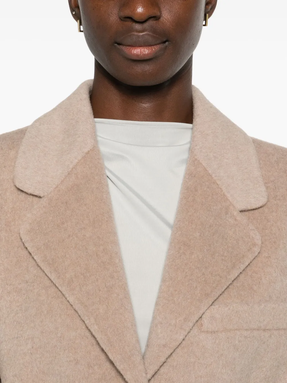 By Malene Birger Blazer met enkele rij knopen Beige