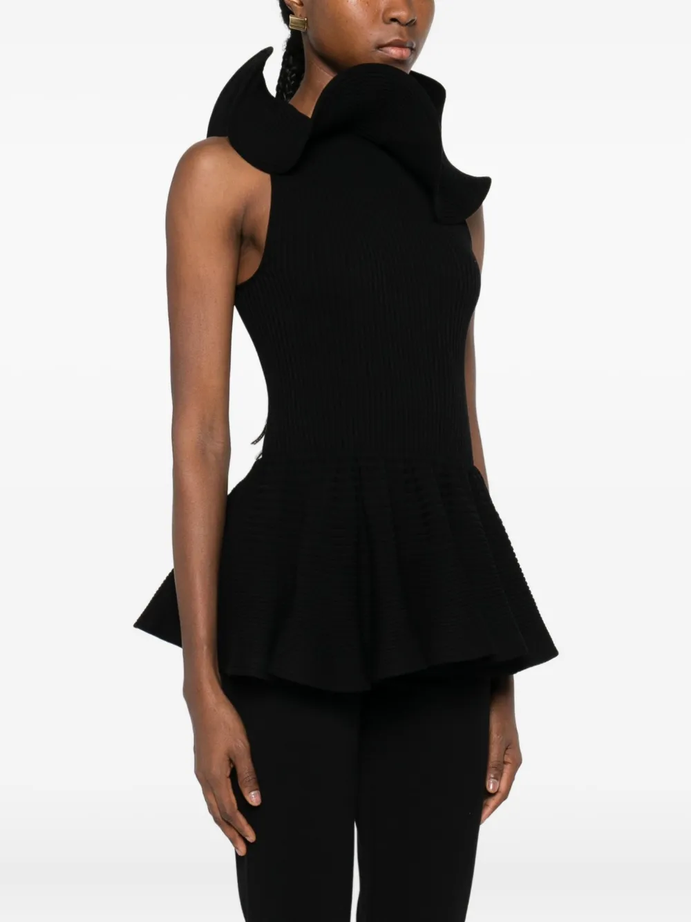 Giambattista Valli Peplum Top In Black