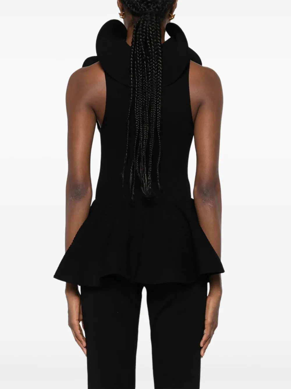 Giambattista Valli Peplum top Zwart