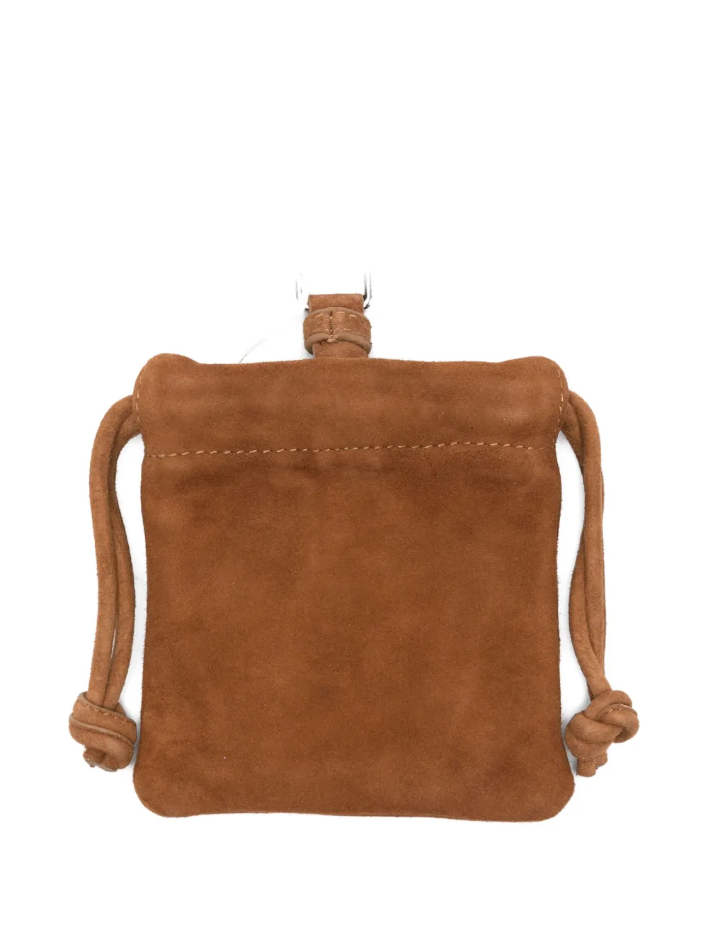 The Garment Drawstring Suede Pouch In Brown