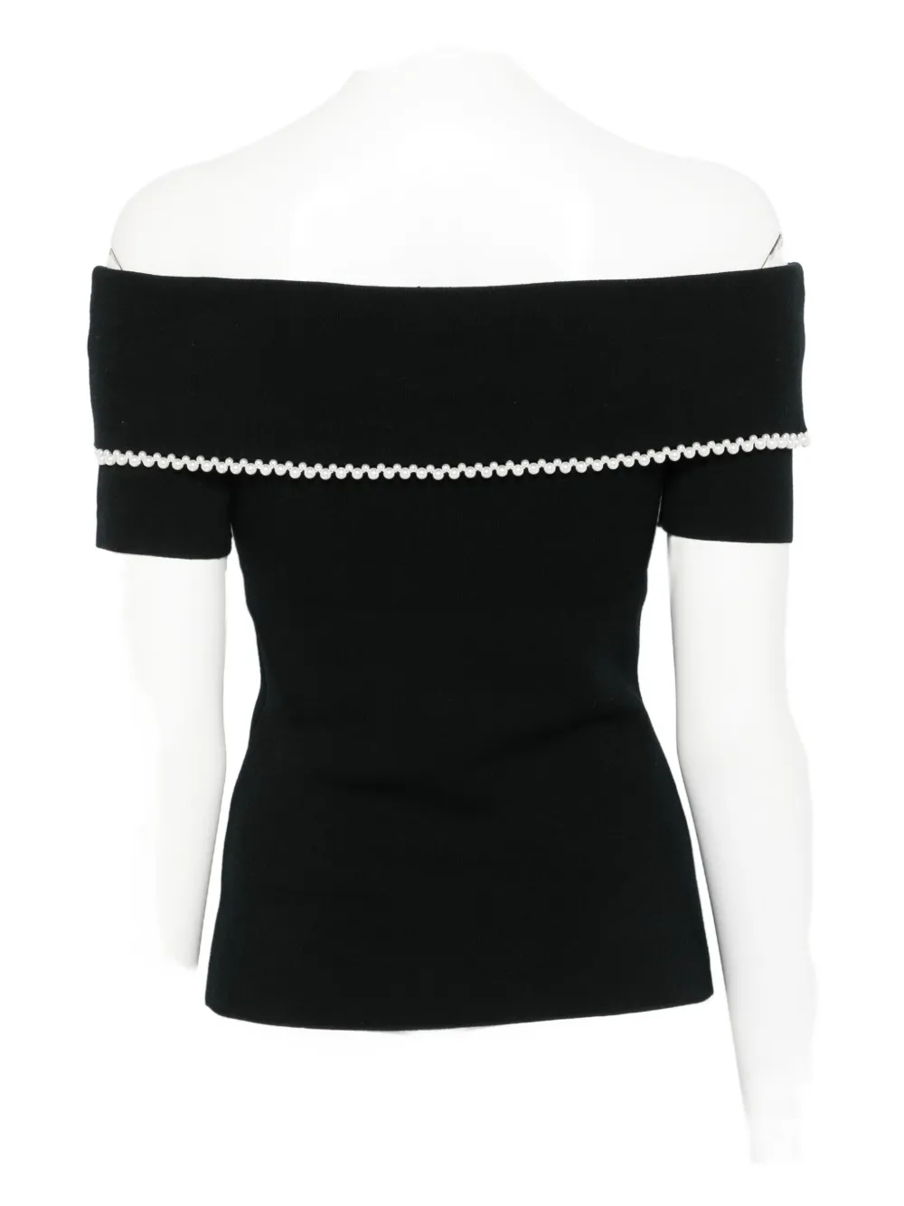 By Malene Birger off-shoulder beaded top - Zwart
