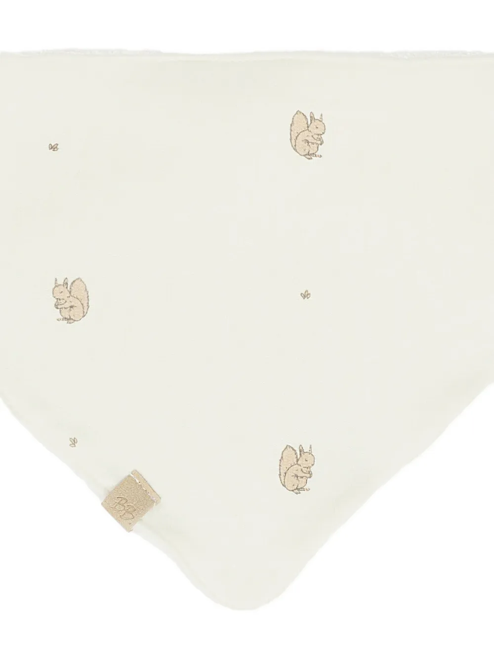 Bamboom squirrel-print bib | Neutrals | Image 1