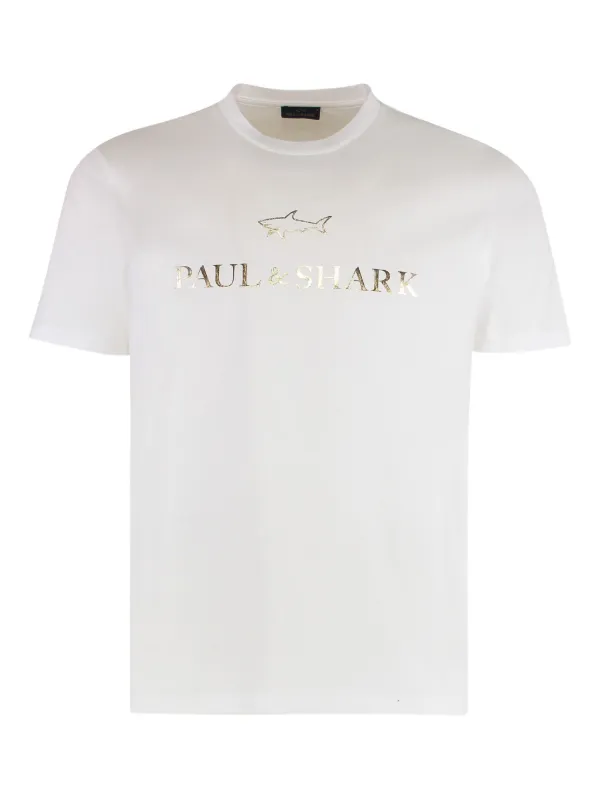 Paul & Shark Logo-print Jersey T-shirt in White