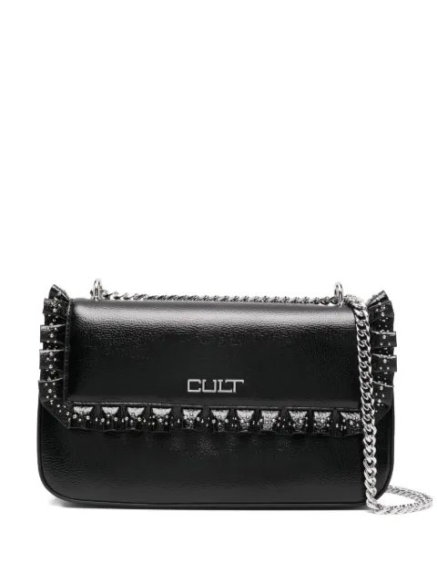 Cult ruffled-trim studded satchel bag