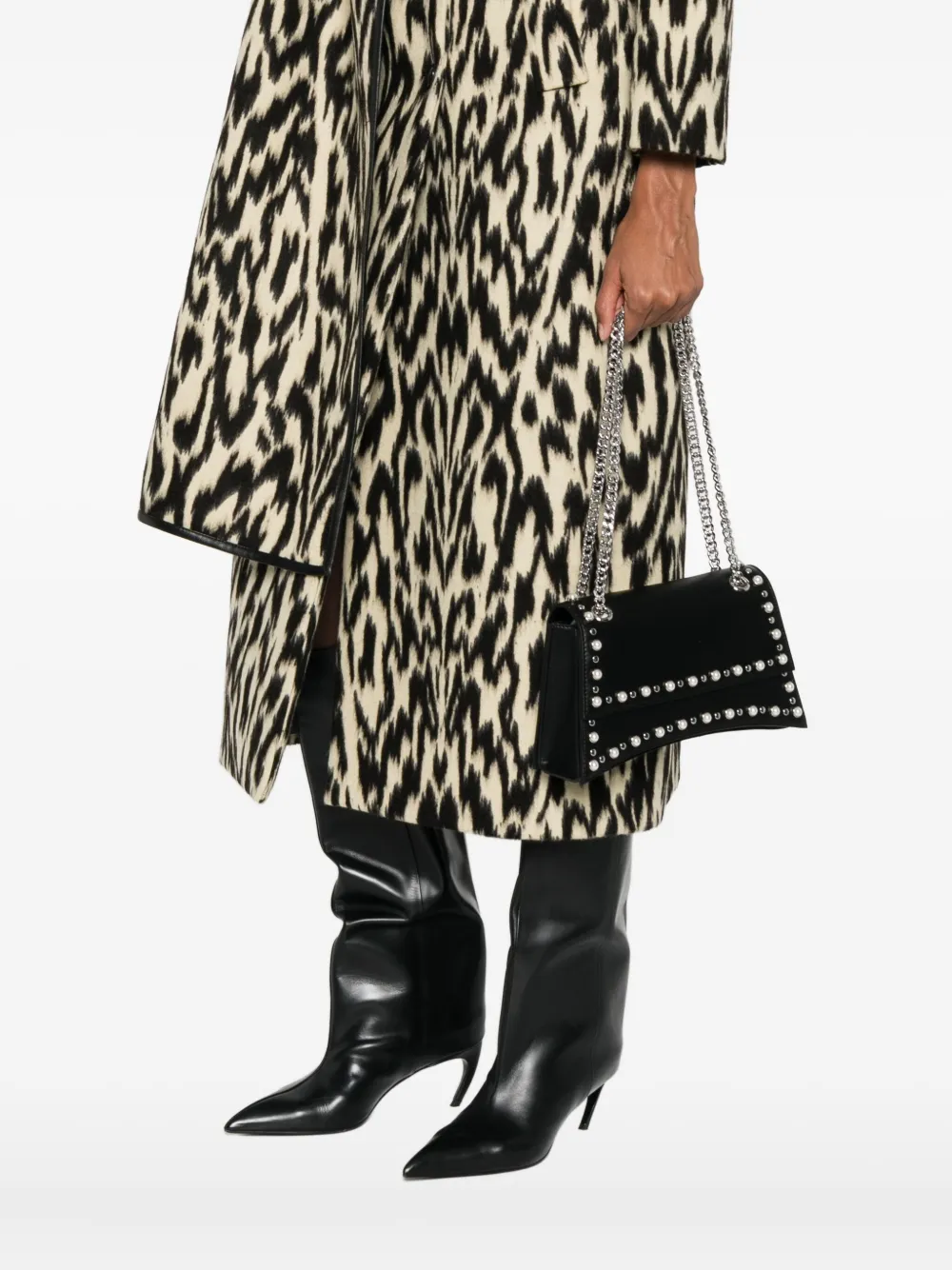 Cult pearl-embellished chain-strap cross body bag | Image 2