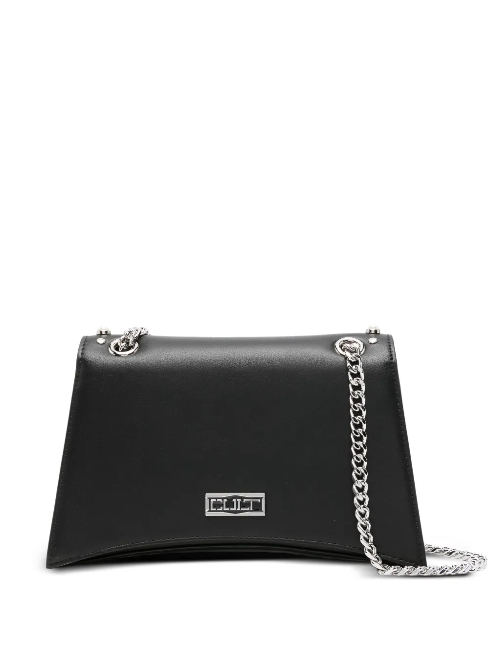 Cult pearl-embellished chain-strap cross body bag - Nero