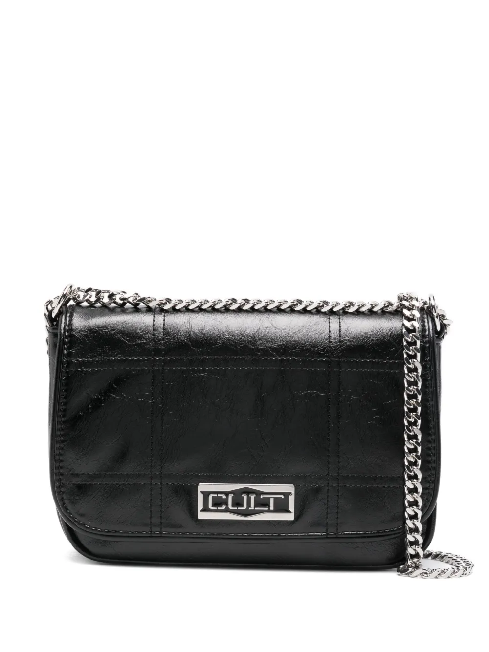 Cult logo-plaque chain-strap cross body bag | Black | Image 1