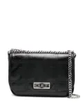 Cult logo-plaque chain-strap cross body bag - Black