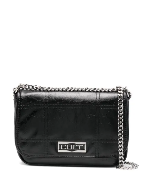 Cult logo-plaque chain-strap cross body bag