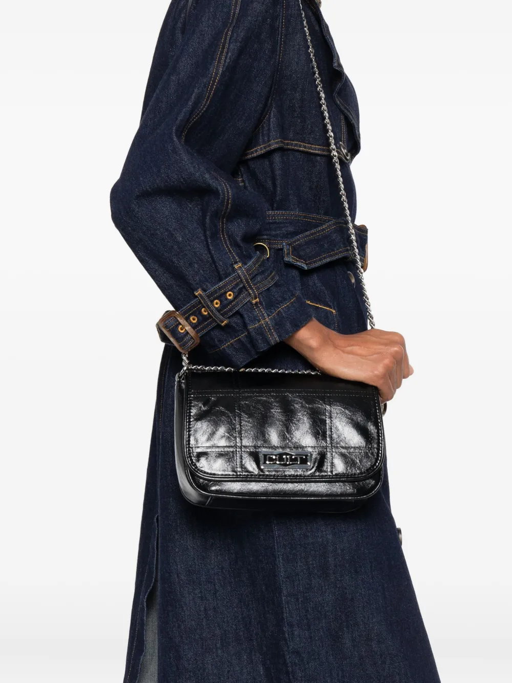 Cult logo-plaque chain-strap cross body bag | Image 2