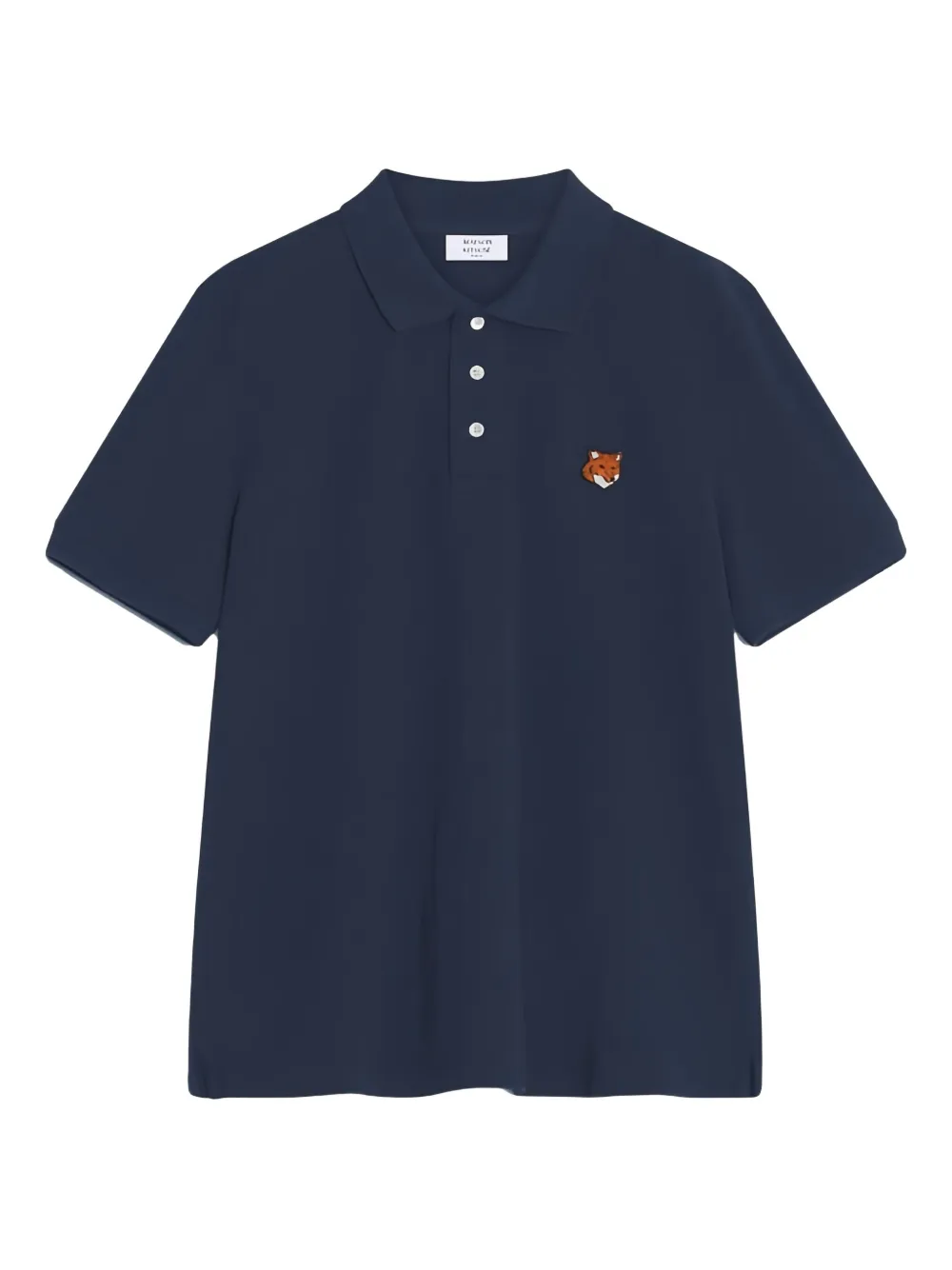Maison Kitsuné logo-embroidered polo shirt - ブルー Maison Kitsuné logo-embroidered polo shirt - ブルー