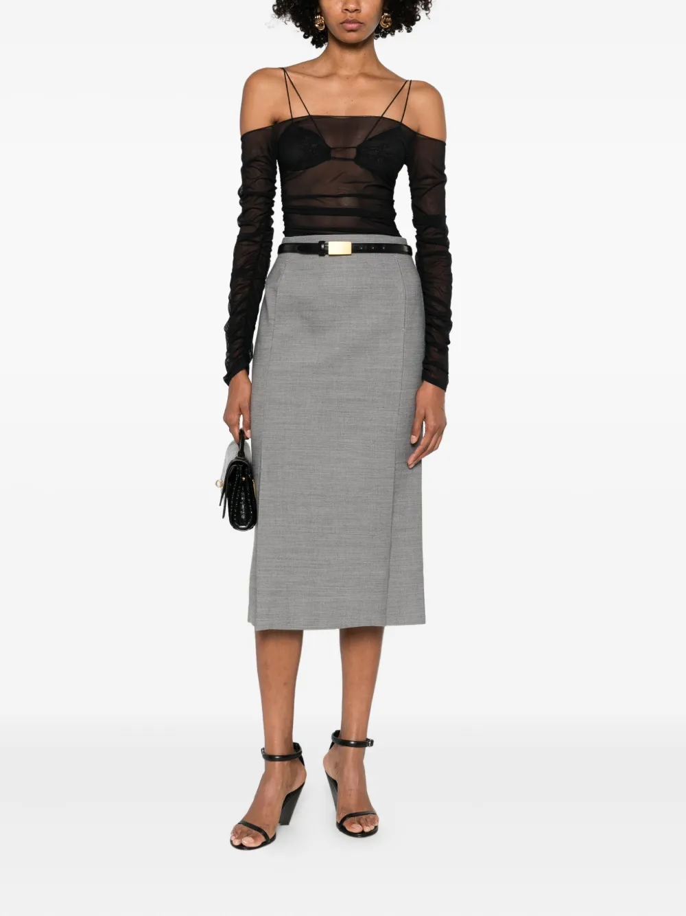 Amazuìn Blouse met kant - Zwart