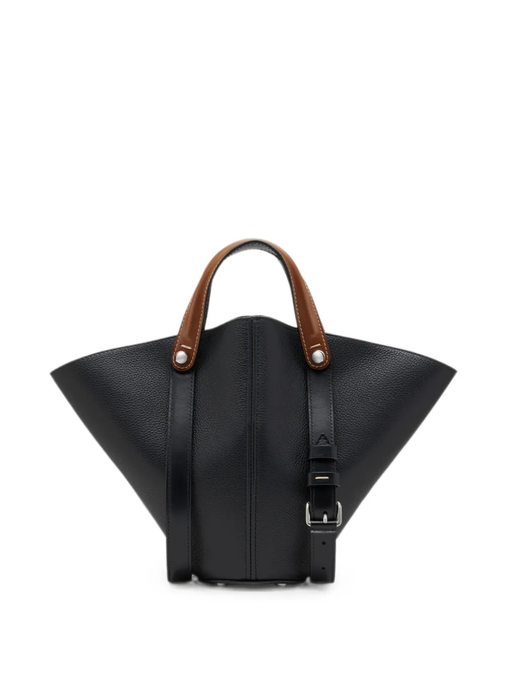 Maison Margiela Kleine Dress-age leren shopper Zwart