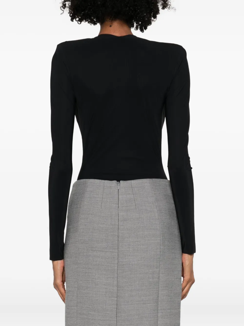Amazuìn V-neck Bodysuit In Black