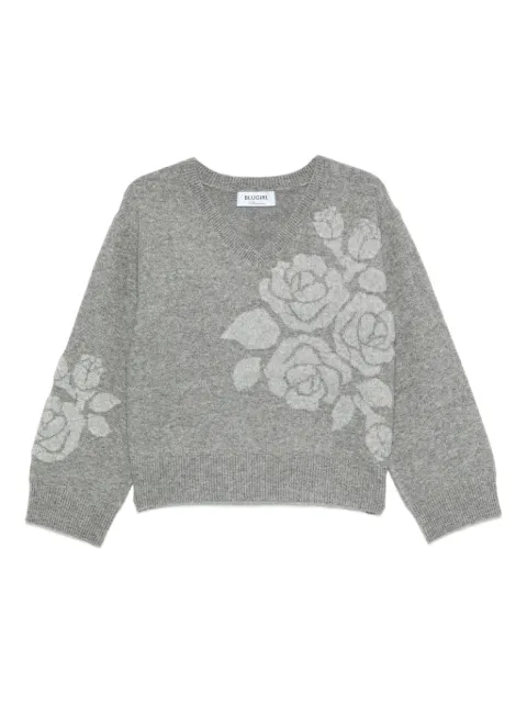 Blugirl floral-pattern v-neck sweater