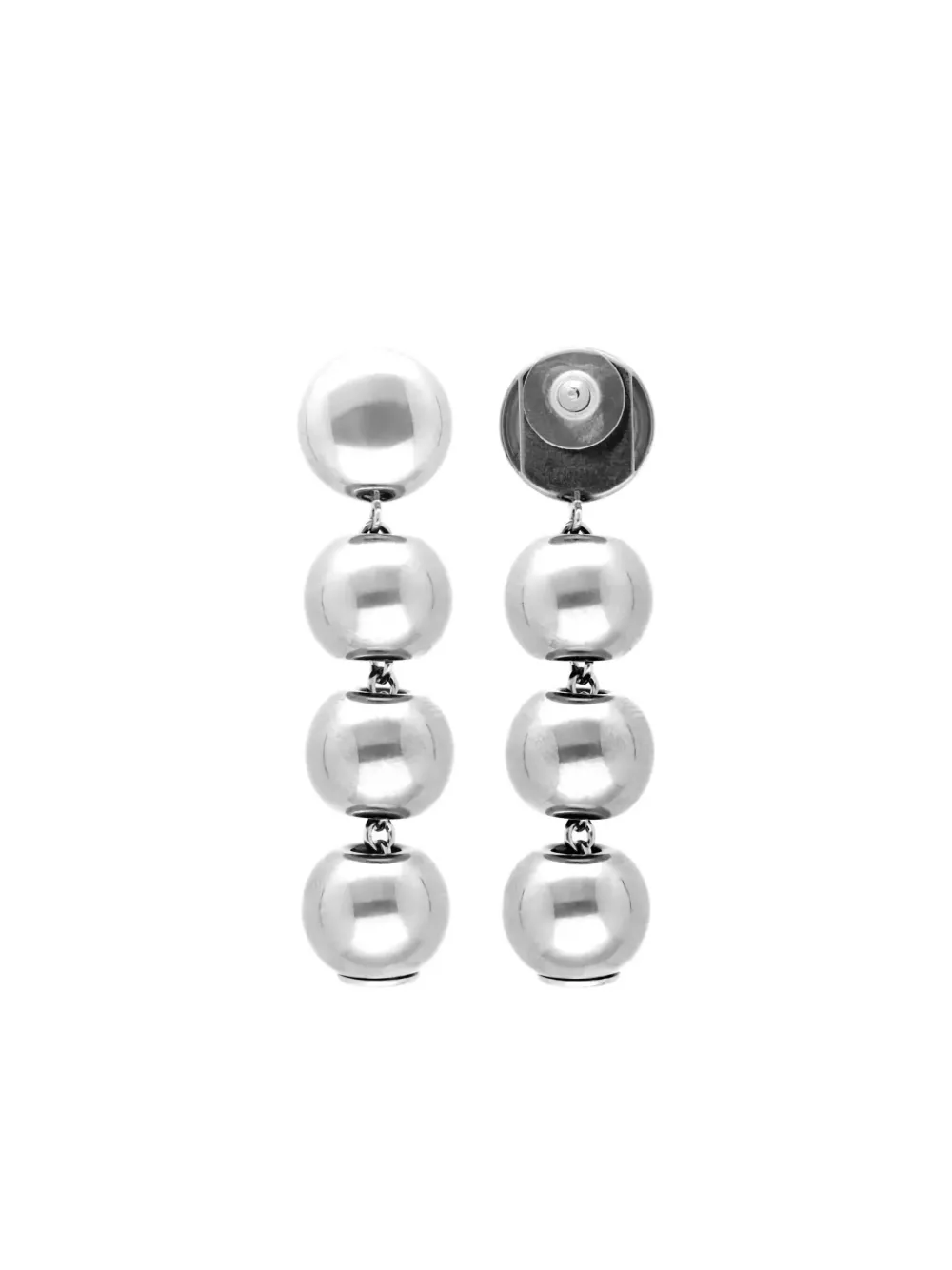 Vanessa Baroni Beaded Earrings In Metallic