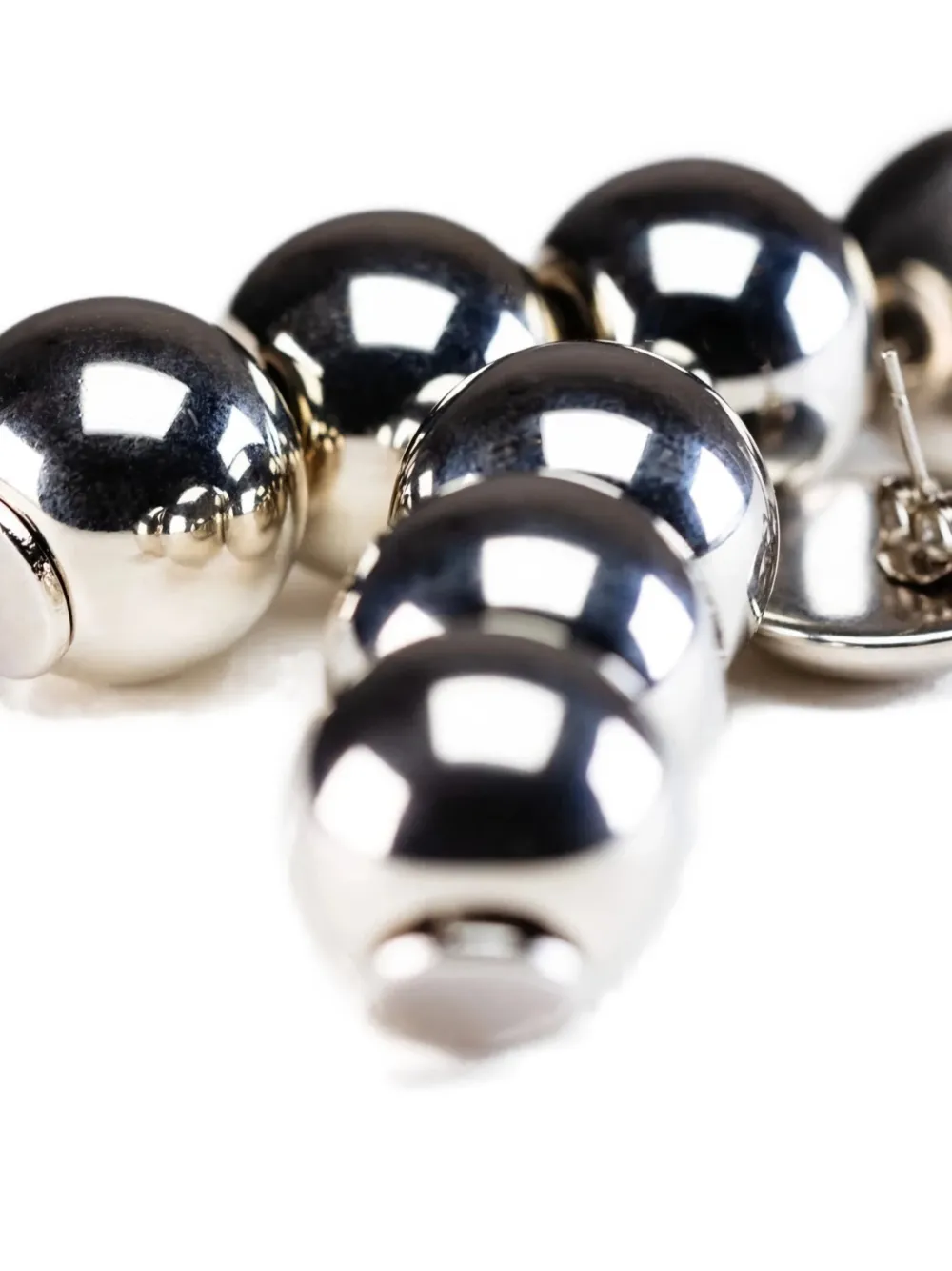 Vanessa Baroni Beaded Earrings In Metallic