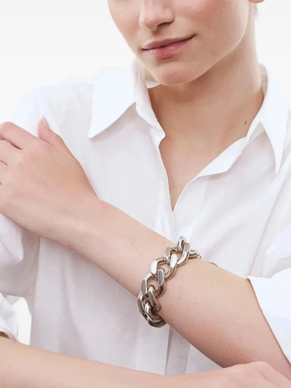 Vanessa Baroni Logo-engraved Bracelet In Metallic