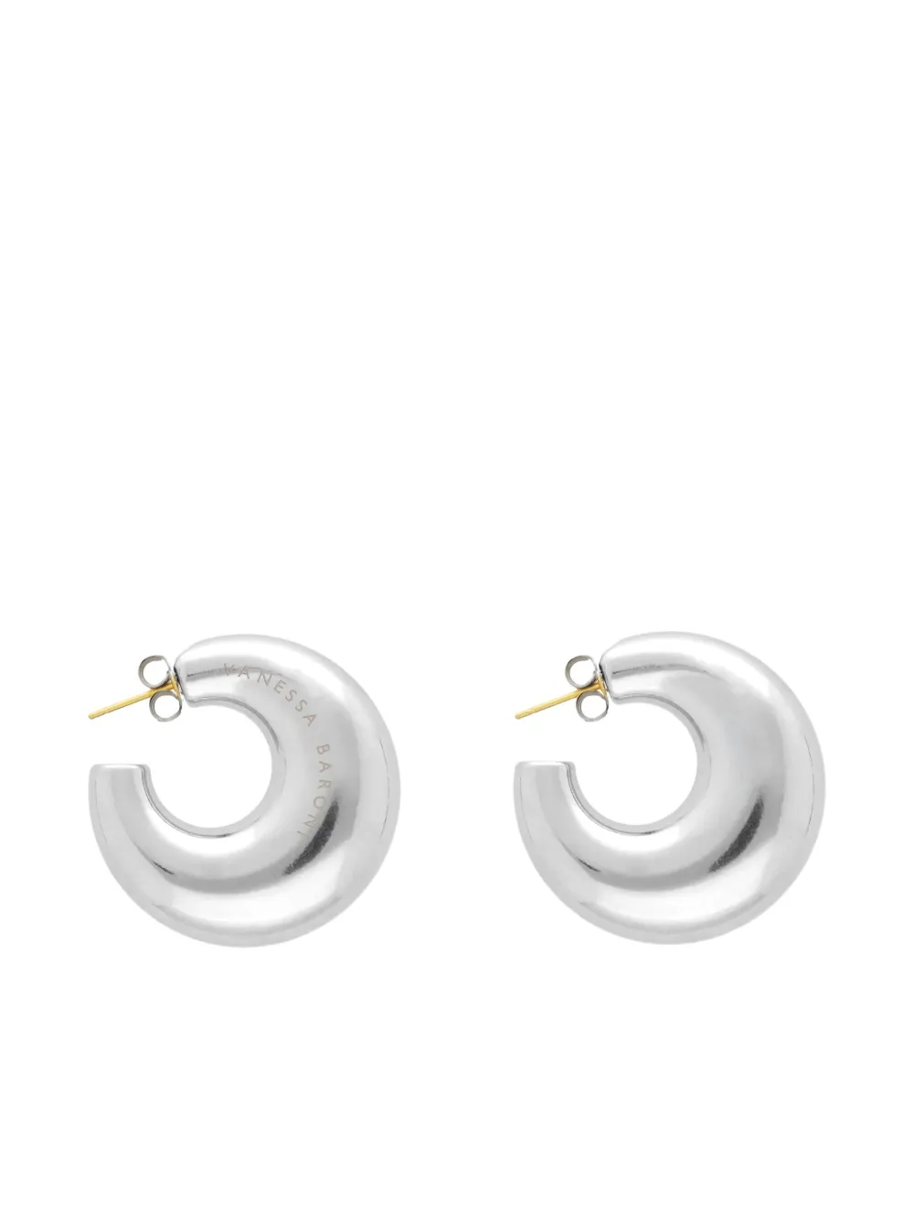 Vanessa Baroni Moon Earrings In Silver