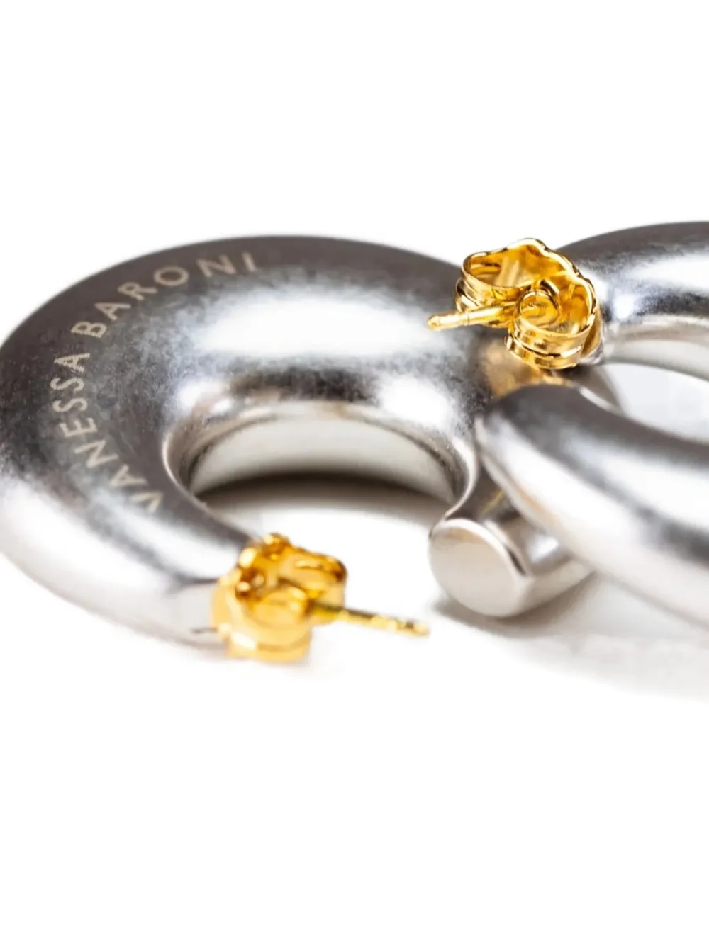 Vanessa Baroni Moon Earrings In Metallic